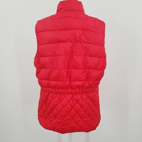 Laura Scott Red Quilted Mock-Neck Puffer Vest - Picture 5 of 8